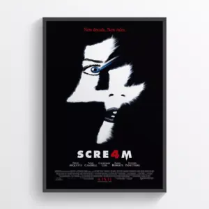 Scream 4 Movie Poster Print Wall Art Retro Horror Wall Art A2 42 X 59.9CM