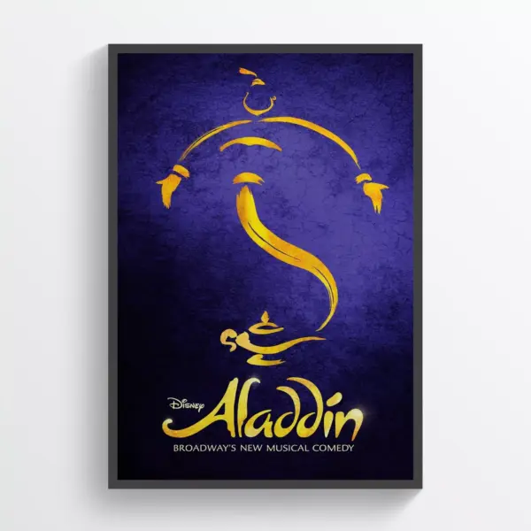 Aladdin The Musical Theatre Posters Retro Vintage Broadway Prints A4 21 x 29.7CM