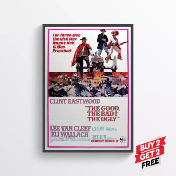 The Good The Bad and The Ugly Movie Film Poster Print Wall Art Gift A5 14.8 x 21CM