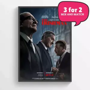 The Irishman - De Niro Al Pacino Joe Pesci -Movie Poster Wall Art A2 42 X 59.9CM