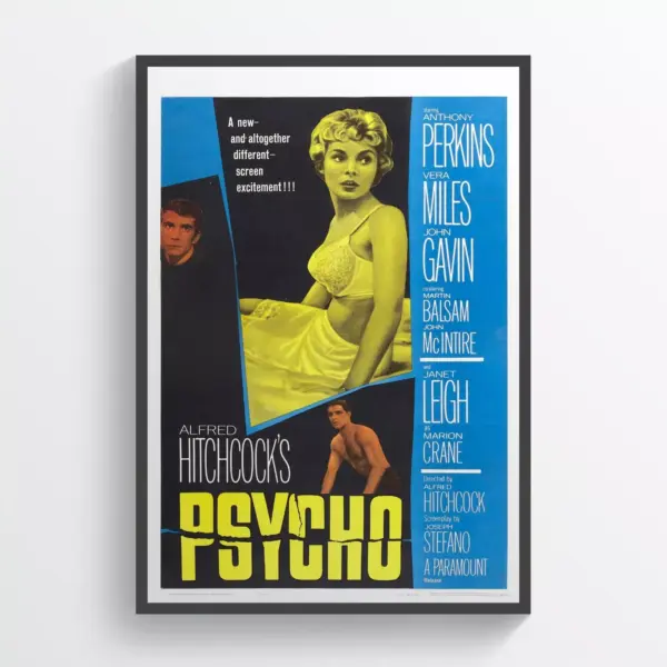 Psycho Movie Poster Print Wall Art Retro Horror Wall Art A2 42 X 59.9CM