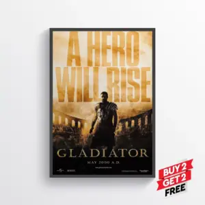 Gladiator Movie Posters Prints Wall Art Classic A2 42 X 59.9CM