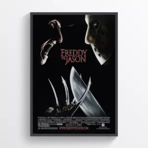 Freddy VS Jason Movie Poster Print Wall Art Retro Horror Wall Art A3 29.7 x 42CM