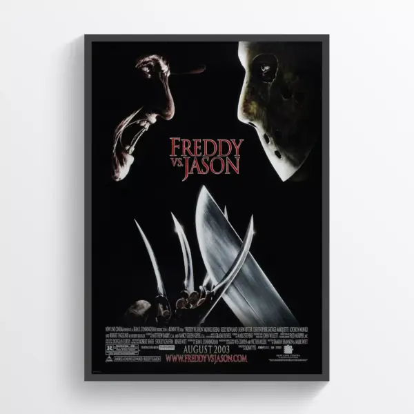 Freddy VS Jason Movie Poster Print Wall Art Retro Horror Wall Art A3 29.7 x 42CM