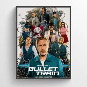 Bullet Train 2022 Movie Poster Wall Art Classic A2 42 X 59.9CM