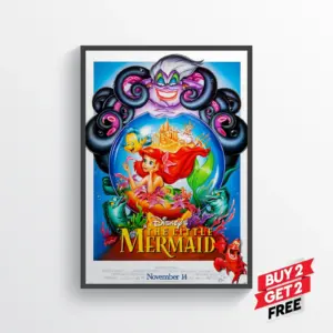 The Little Mermaid Movie Film Poster Print Wall Art Gift A2 42 X 59.9CM