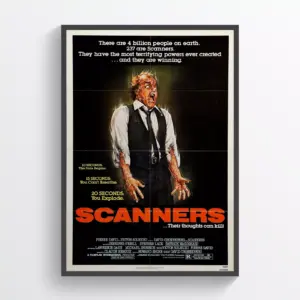 Scanners Movie Poster Print Wall Art Retro Horror Wall Art A3 29.7 x 42CM