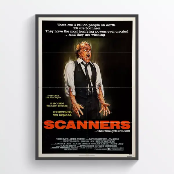 Scanners Movie Poster Print Wall Art Retro Horror Wall Art A2 42 X 59.9CM