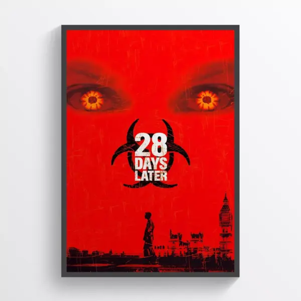 Twenty Eight Days Later Movie Poster Print Wall Art Retro Horror A4 21 x 29.7CM