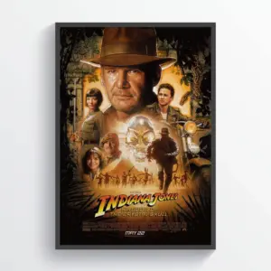 Indiana Jones And The Kingdom Of The Movie Poster Wall Art Classic A3 29.7 x 42CM