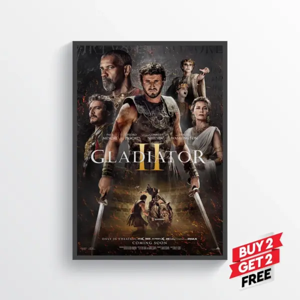 Gladiator II 2 Movie Film Poster Print Wall Art Gift A4 21 x 29.7CM