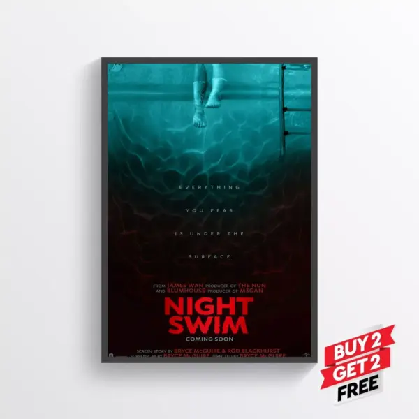 Night Swim Movie Film Posters Print Wall Art A4 21 x 29.7CM