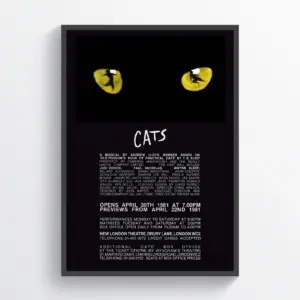 Cats The Musical Theatre Posters Retro Vintage Broadway Prints A3 29.7 x 42CM