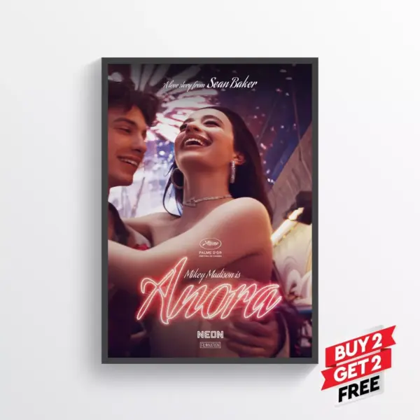 Anora Movie Film Poster Print Wall Art Gift A4 21 x 29.7CM