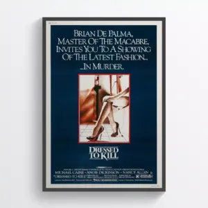 Dressed to Kill Movie Poster Wall Art Retro Horror Print Classic Movie A3 29.7 x 42CM