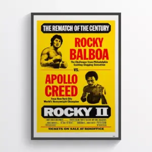 Rocky 2 Movie Poster Wall Art Classic Movie A2 42 X 59.9CM