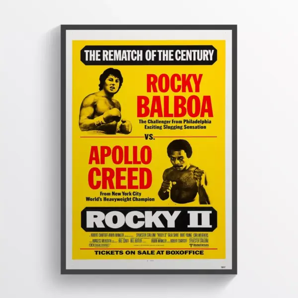 Rocky 2 Movie Poster Wall Art Classic Movie A4 21 x 29.7CM