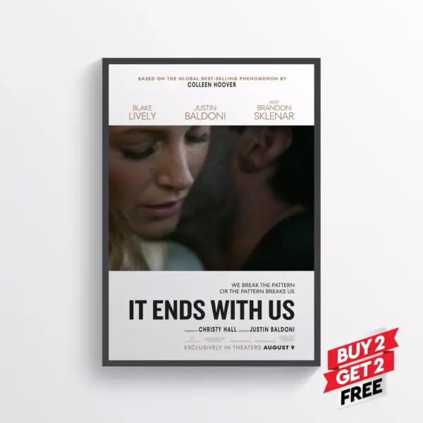 It Ends With Us Movie Film Poster Print Wall Art Gift A3 29.7 x 42CM