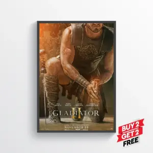 Gladiator 2 Movie Film Posters Print Wall Art A2 42 X 59.9CM