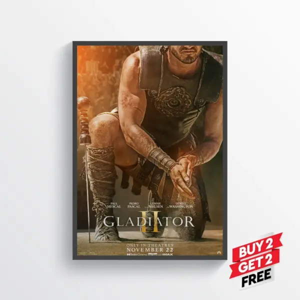 Gladiator 2 Movie Film Posters Print Wall Art A2 42 X 59.9CM